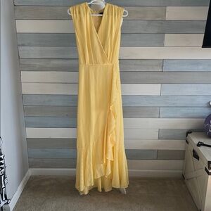 Maison Tara Yellow Maxi Dress